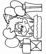 Coloring Birthday Pages Boy Balloons Clipart Library sketch template