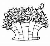 Flowers Coloring Basket Pages Nature Coloringcrew Colorear Clipartmag Print sketch template