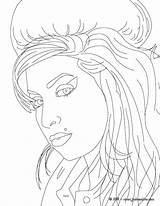 Winehouse Cantora Hellokids Kleurplaten Rosto Coloriages Britse Beroemdheden Pessoas Songwriter Colorier Printen sketch template