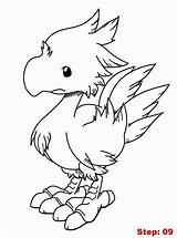Chocobo sketch template