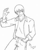 Male Lineart Character Anime Deviantart Manga Drawings 2010 sketch template