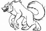 Werewolf Coloring Wolf Outline Pages Were Printable Nk Werewolves Print Color Popular sketch template