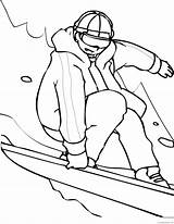 Snowboarding Gretzky Coloringhome sketch template