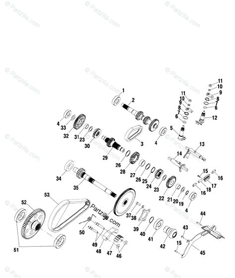 polaris side  side  oem parts diagram  gearcase  partzillacom