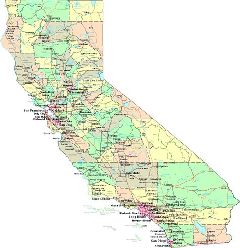 california map  large images