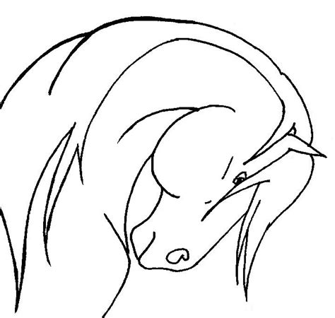 easy drawings  horses heads clipart