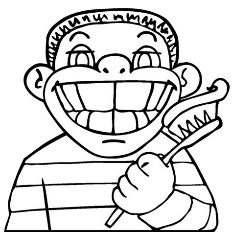 smiling teeth coloring page coloring pages