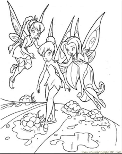 printable coloring page tinkerbell fairies coloring home