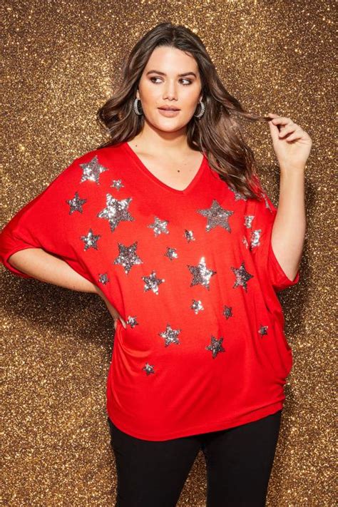 yours london red star cape top plus size 16 to 32