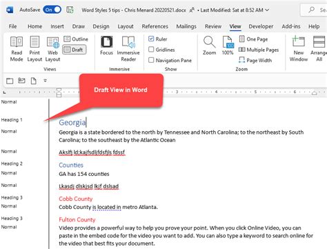 modify heading  style  word printable templates