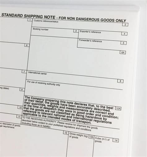 standard shipping notes buy   stock xpress