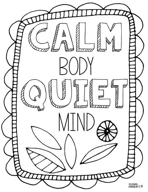 printable mindfulness coloring pages