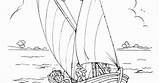 Coloring Pages Jamestown Shallop sketch template