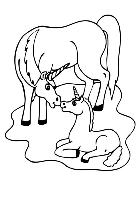 mom  baby unicorn coloring page unicorn coloring pages