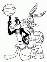 Jam Coloring Bunny Daffy Duck Space Pages Bugs Basketball Drawing Looney Tunes Sketch Colouring Print Printable Coloringhome Drawings Color Cartoon sketch template