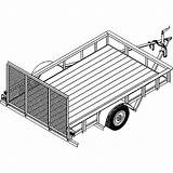 Trailer Utility Blueprints Blueprint Northern Tool Axle Single Hover Zoom Over Plan Diy Northerntool Equipment sketch template