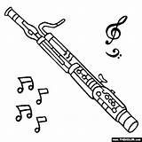 Bassoon Fagot Clipart Coloring Musical Pages Instruments Clip Color Para Colorear Instrumentos Drawing Animated Oboe Dibujos Musicales Instrument Musica Music sketch template