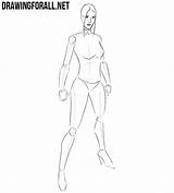 Draw Mystique Step Next Nose Lips Vertical Second Line Go Her sketch template
