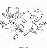 Springbok Rugby Antelope Toonaday Eps sketch template