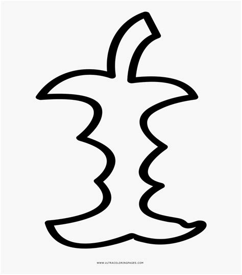 apple core coloring page  art hd png  transparent png