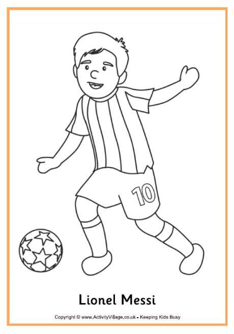 lionel messi colouring page