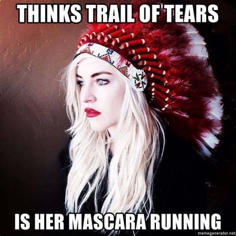 thinks trail  tears   mascara running culturally