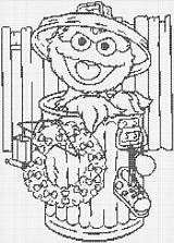 Oscar Grouch Sesame Charts Street Knit Too Christmas sketch template