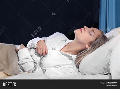 Girl Tied Chain Bed Image And Photo Free Trial Bigstock