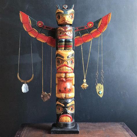 listed  beautifully carved wood totem pole  etsy