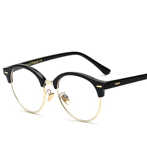 2019 wholesale brand designer semi rimless glasses vintage