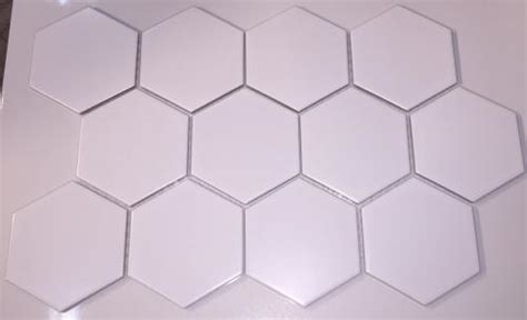 hexagon porcelain mosaic tile fq matte white