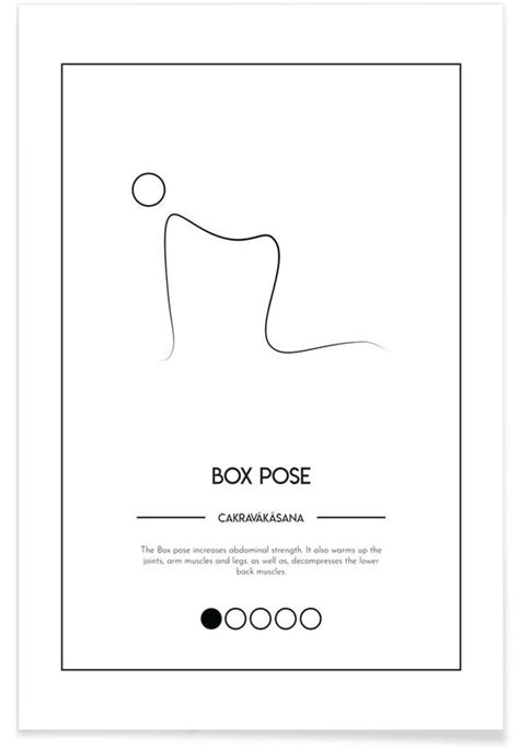 yoga cards box pose poster juniqe