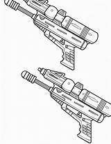 Nerf Gun sketch template