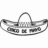 Mayo Cinco Coloring Pages Sombrero Hat Mexican Mexico Drawing Colorear Para Dibujos Del Traditional Color Printable Puebla Batalla Mexicanos Con sketch template