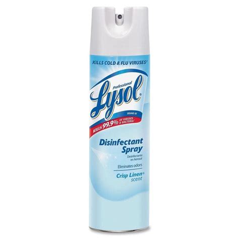 lysol  oz crisp linen disinfectant spray   home depot