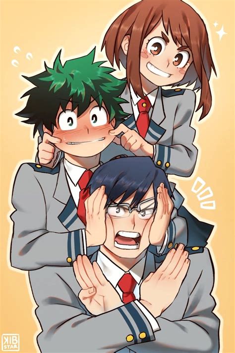 Boku No Hero Academia Uraraka Ochako Midoriya Izuku Iida Tenya