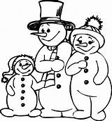 Snowman Family Coloring People Pages Wecoloringpage Year Printable Christmas Activities sketch template
