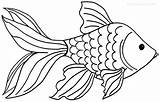 Goldfish Coloring Pages Fish Gold Printable Drawing Kids Saltwater Cool2bkids Line Drawings Color Getdrawings sketch template
