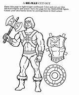 Man He Skeletor Cut Paper Dolls Coloring Outs Pages Book Mostly Mostlypaperdolls sketch template