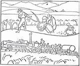 Coloring Harvesting Drawing Harvest Agricultural Book History Early Days Getdrawings Mormon 1923 Growth November Great sketch template