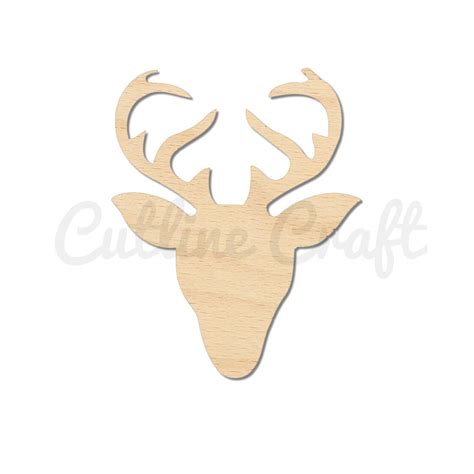 reindeer head deer antlers christmas  cutout crafts gift