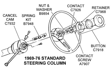 standard steering column diagram view chicago corvette supply
