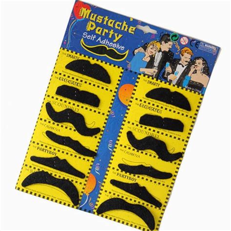 adhesive mustaches    shipping mustache party