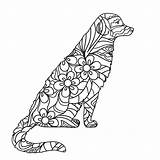 Mandalas Perros Animal Animales Faciles Zentangle Quilling Coloreando Debuda Labrador sketch template