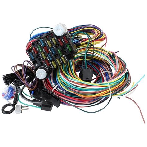 aeroflow universal  circuit wiring harness kit  standard fuses fuse panel af