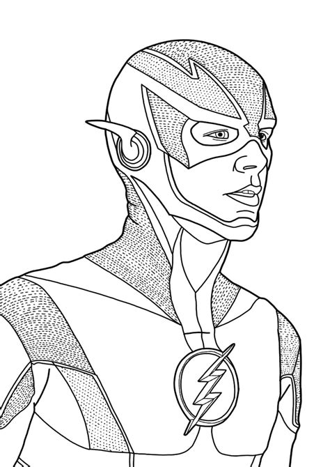 easy  print flash coloring pages superhero coloring pages