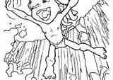 Tarzan Coloring4free Coloring Pages Cartoons Disney Printable Cliff Jump sketch template