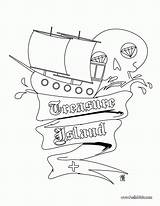Schatzinsel Ilha Tesouro Pirate Hellokids Pirates Drucken sketch template