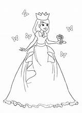 Princess Coloring Pages Butterfly Butterflies Rose Prinsess Color Bush Beautiful Sheet Below Print Roses Getcolorings Same Another Now Popular Clipartqueen sketch template