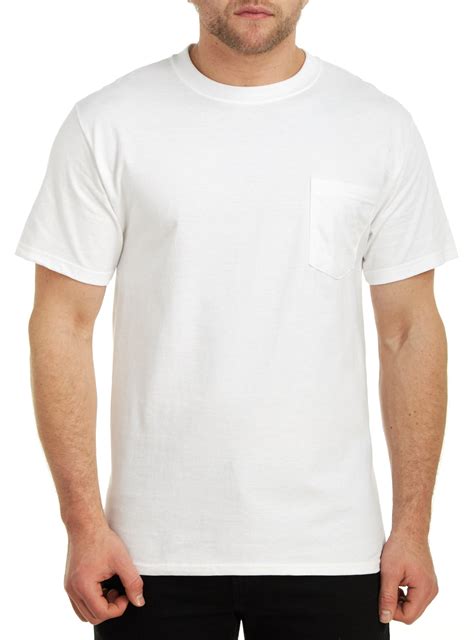 hanes mens short sleeve beefy  pocket cotton  shirts white large walmartcom